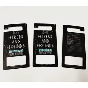 Custom Image Printing Black Background Unique Design Thick Cardboard 2mm Thickness WaterHound Dog Collar Card