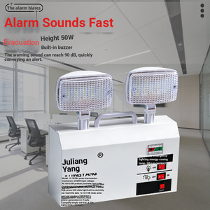 Sistema de Iluminación de Emergencia, LED de 50W, Doble Cabezal, Recargable, Grado de Evacuación con Alarma Audible (Jujingyang) - Product Image 2