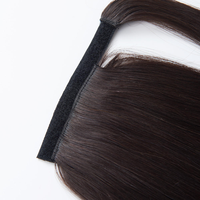 Nouvelle queue de cheval enveloppante 2026 en cheveux humains, extensions noires naturelles en cheveux humains vierges, installation facile pour usage quotidien