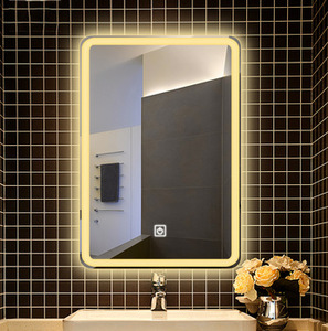 Espejo de baño LED inteligente antiniebla rectangular simple espejo de baño luminoso con pantalla táctil - Product Image 2
