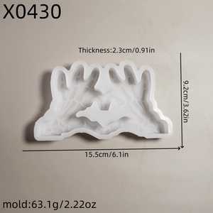 Moldes de fundición de resina hechos a mano para adornos decorativos DIY estilo Ins molde de adornos en forma de corazón de silicona X0430 - Product Image 3