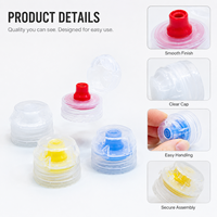 Bouchon à clapet de qualité alimentaire avec valve en silicone, bec verseur en plastique anti-fuite pour emballage de sauces, purées et boissons - Vente en gros