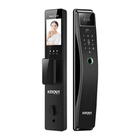 Serrure de porte intelligente KROVI PR12 entièrement automatique avec reconnaissance faciale 3D, sécurité par empreinte digitale, WiFi, serrure intelligente extérieure sans clé numérique
