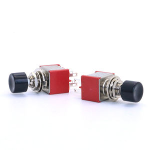 6Pin DPDT DS-622 üzerinde basmalı düğme anahtarı 2A 250VAC/ 5A 125VAC on-(on) kırmızı konut 6MM küçük basma düğmesi - Product Image 6