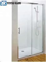 Conception de salle de bains sans cadre super créative charnière à fermeture en douceur porte de douche en verre trempé panneau de verre de douche à l'italienne