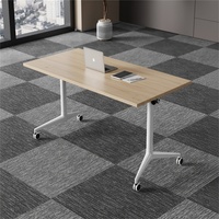 Table de conférence mobile multifonctionnelle extensible, pliable, pour la formation, longue table de bureau, grande table de bureau en mélamine