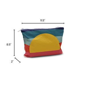 Pochette de voyage Royal Fair personnalisée bicolore en nylon recyclé pour cosmétiques et fournitures scolaires, idéale pour les étudiants et les escapades de week-end - Product Image 2