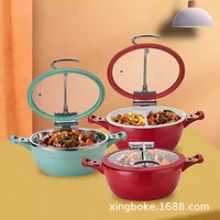 Chauffe-soupe et marmite à porridge électrique professionnels pour hôtels et restaurants, avec chauffage électrique, design rond vert