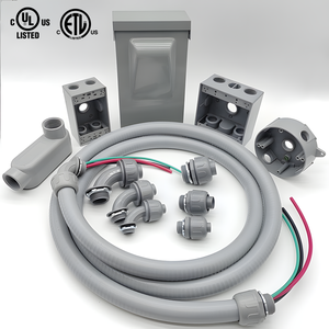 Homologué UL 1/2 pouce Conduit flexible étanche aux liquides non métallique LFNC-B en PVC gris, tube électrique étanche pour la protection des câbles - Product Image 2
