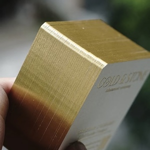Tarjetas de Visita Personalizadas con Lámina Dorada, Acabado Metálico, Cartulina, Papel de Arte de Lujo, Impresión con Diseño de Bordes Elegantes - Product Image 1