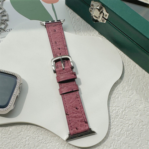 Cinturino per <span class=keywords><strong>Apple</strong></span> <span class=keywords><strong>Watch</strong></span> in vera pelle con motivo struzzo, accessorio di alta qualità - Product Image 6