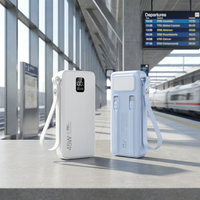 Batterie externe 45W à charge ultra-rapide 20000 mAh avec lampe torche portable 30000 mAh intégrée, ports Type-C et câbles, écran LED pour iPhone 17