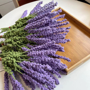 Vendita calda lavorata a maglia lavanda <span class=keywords><strong>fiori</strong></span> intrecciati a mano lavanda lavanda - Product Image 2