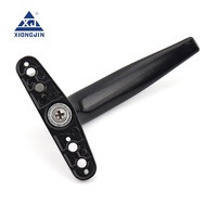 Manija de Ventana Abatible de Aleación de Aluminio Negro de Alta Calidad para Apartamentos Modernos, Recubrimiento Interno en Polvo, Fácil Instalación