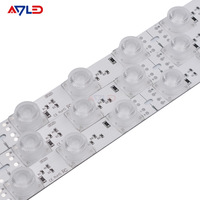 Tira de Luces LED RGB de Alta Potencia con Iluminación Lateral de 12 V CC con Lente para Cajas de Luz de 8-20 cm de Profundidad