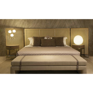 Mobili di fascia alta su misura Design di lusso in tessuto <span class=keywords><strong>letto</strong></span> fine mobili legno panca in pelle imbottito <span class=keywords><strong>Pouf</strong></span> per camera da <span class=keywords><strong>letto</strong></span> - Product Image 5