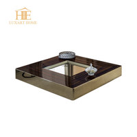 Mobilier pour villa haut de gamme personnalisé et moderne Ensemble table basse en bois d'ébène pour le salon