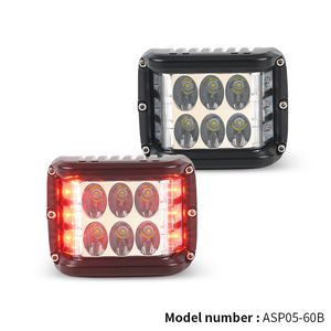 Cubo de luces estroboscópicas LED de 4 pulgadas con tirador de flash lateral blanco ámbar rojo azul para barco, camión, Jeep, ATV y SUV - Product Image 3