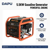 Générateur d'essence portable 5,5 kW, générateur à châssis ouvert 5500 W, démarrage manuel, alimentation électrique pour la maison et la construction