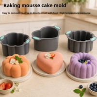 Lot de 3 moules de cuisson en silicone antiadhésifs, petits moules à gâteaux pour friteuse à air et cuisson vapeur, réutilisables et faciles à démouler pour muffins, crèmes anglaises, œufs