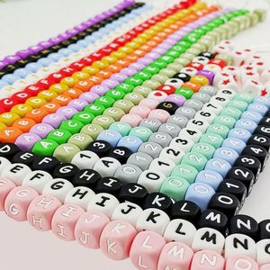 Cuentas de Silicona Personalizadas con Letras, Cuentas de Dentición para Bebés de 12 mm, Libres de BPA, Suministros para Clips de Chupetes DIY, Regalos para Baby Shower - Product Image 3