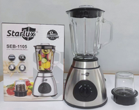Starlux Silver Crest Mélangeur et Extracteur de Jus de Table à Haute Vitesse en Acier Inoxydable Machine Blender Électrique Portable