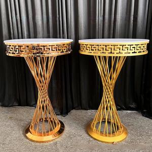 Support de décoration de gâteau de mariage moderne de luxe avec matériau en fer blanc doré noir <span class=keywords><strong>pour</strong></span> la base de présentation de gâteau - Product Image 5