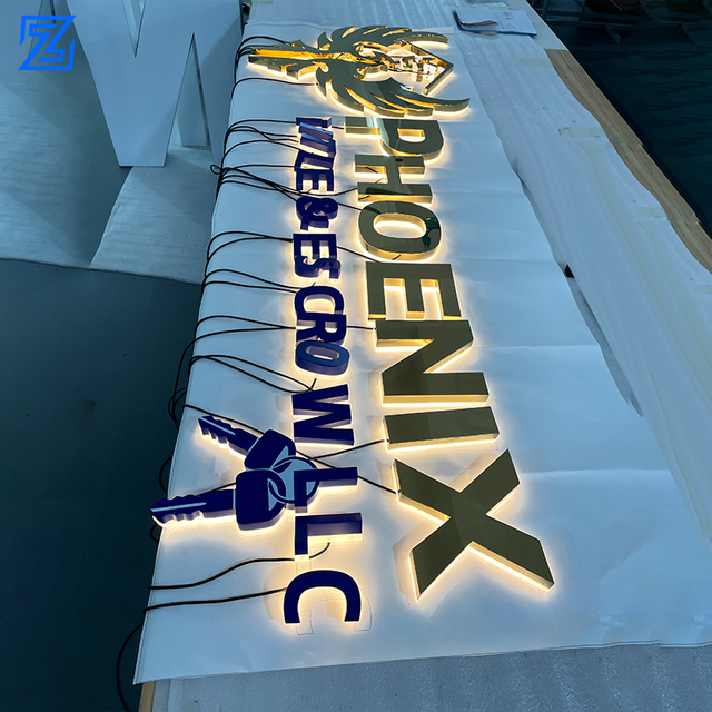 Custom Laser Cut Brushed Metal logo Channel Lights Signage Acrylic Alphabet Lettering Led Sign 3d Backlit Letters