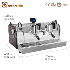 أعلى جودة تجارية احترافية إيطالية مضخة دوارة 9 بار مجموعتين آلات إسبرسو ذكية للبيع - Product Image 6