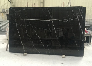 مصنع صيني حجر طبيعي أسود نيرو ماركينا وريد أبيض رخامي من الحجر الطبيعي للديكور الداخلي - Product Image 2