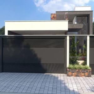 Nouvelles portes de garage sectionnelles modernes américaines en acier inoxydable avec porte de garage électrique coulissante en verre - Product Image 2