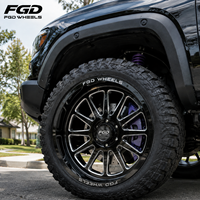 Jantes en alliage d'aluminium 24x14 24x12 22x10 26x16 6x139.7 8x165.1 8x170 Roues de camion forgées pour Chevy 1500 2500 Dodge Ram1500 2500