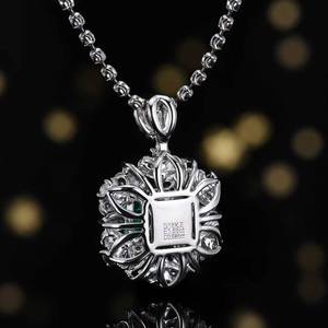 1.6ct <b>Solid</b> 18K <b>Gold</b> Natural VVG Emerald <b>Pendant</b> Set With 37pcs Diamonds Luxury Gala Necklace fine Jewelry manufacturer - Product Image 4