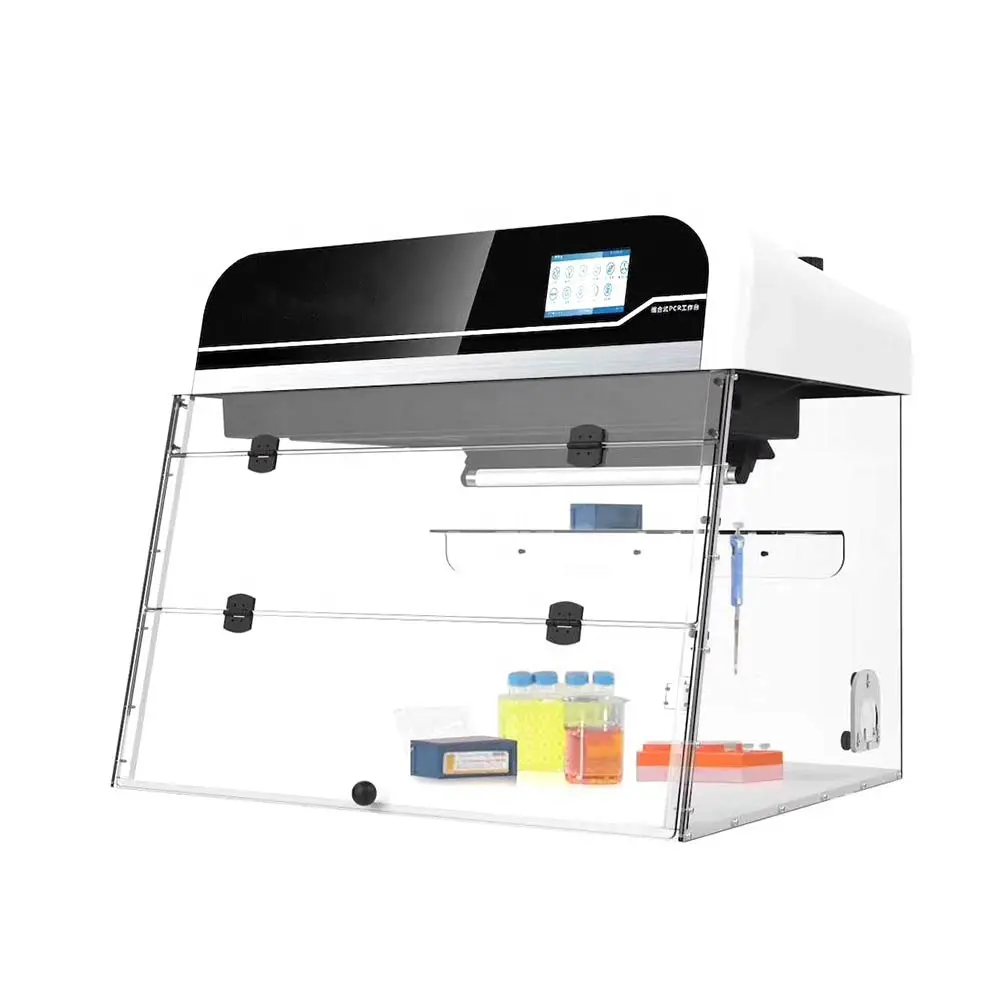PCR Workstation Benchtop Laminar Flow Cabinet Laminar Airflow Hood Clean Bench PCR Cabinet Factory