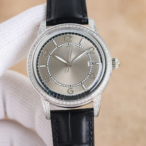 Montre mécanique automatique de luxe avec affichage de la date à <span class=keywords><strong>3</strong></span> heures, aiguilles lumineuses incrustées de moissanite noble - Product Image 1