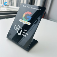 Support de menu numérique NFC blanc vierge avec code QR pour restaurant