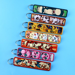 Porte-clés brodé tissé à motif Pokémon de la série d'anime japonaise pour motos, voitures, sacs, sacs à <span class=keywords><strong>dos</strong></span> – Anneau de clés tendance - Product Image 4