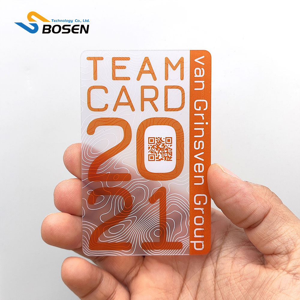 Plastic Printing Name Visiting Transparent PVC Business Card