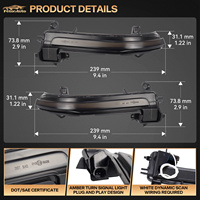 Lampu Sein Cermin LED Flash untuk BMW X1 F30 F20 F21 F22 F34 F32 I3 Lampu Indikator Berkedip Sekuensial Putih Amber Lampu Dinamis