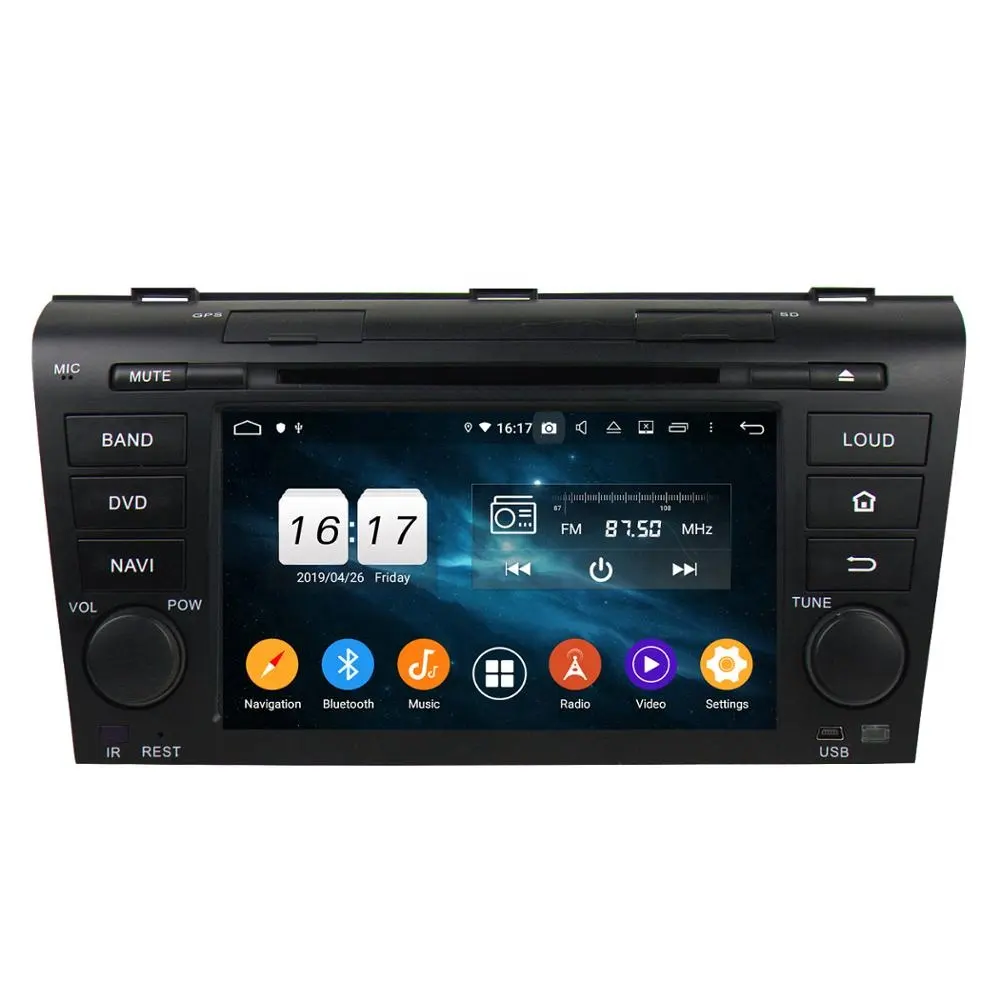 KD-7003 Android 10.0 7 pouces Autoradio Lecteur Dvd PX5 Octa Core 4g 32/64 GO Pour mazda 3 2004 2005 2006 2007 2008 2009