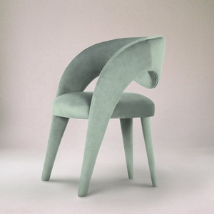 En gros Meilleur vente Maison Tissu Velours Dinant la Chaise Antique Rembourré Fauteuil Arrondi - Product Image 1