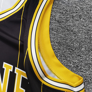 Camisetas de baloncesto personalizadas bordado sublimación patrón de rayas transpirable hombres camiseta de baloncesto - Product Image 5