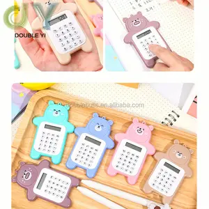 Mini calculadora portátil con diseño de dibujos animados para estudiantes, superventas