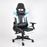 Chaise de jeu ergonomique en cuir, dossier haut, structure métallique, chaise inclinable, accoudoirs 2D pour salle de jeu PC