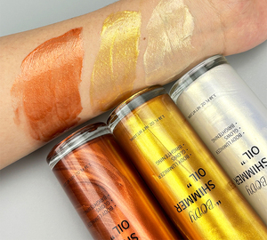 Wholesale 100ML Custom Logo Shimmering Body Oil Glitter Cream Waterproof Long Lasting Eco-Friendly Nourishing Makeup Four Colors - Product Image 1