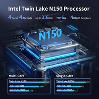 Mini PC CWWK N150 Firewall, DDR5, 4 Puertos 10GbE RJ45 + 2.5GbE LAN, Doble NVMe S7 Pro, Dispositivo OPNsense, Micro PC, Mini Computadora