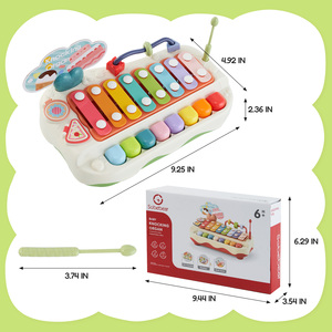 Xylophone musical coloré pour bébé, jouet éducatif en plastique, instrument à clavier pour nourrissons et tout-petits, cadeau d'apprentissage précoce - Product Image 5