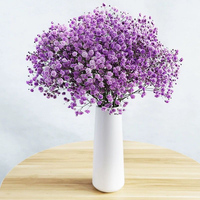 Rangkaian Vas Bunga Gypsophila Baby Breath Alami Tahan Lama Dekorasi Rumah Alat Peraga Foto Pesta dan Pernikahan DIY 1pcs MOQ