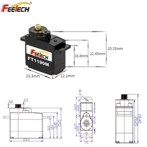 Metal Gear Micro 9G 3.5Kg Mini Coreless Servo Motor 200 Graden Digitale Servo Voor Voor Micro Bit Rc helicopter Rc Onderwijs Robot