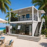 Casa Container Modulare Prefabbricata Eco-compatibile a Due Piani da 40 Piedi, Design Contemporaneo Pronto per la Spedizione, Ideale per Ville